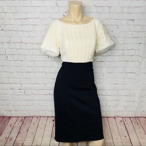 Tadashi Shoji Dresses - TADASHI COLLECTION Dress Black/Beige Pleated Sz 10 Tadashi Shoji Dresses - TADASHI COLLECTION Dress Black/Beige Pleated Sz 10